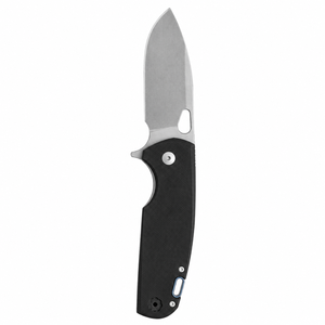 Navajas Plegables Negras con Textura Antideslizante, Hoja con Acabado Satinado, Ranura de Apertura con el Pulgar y Mango Ergonómico para Uso Diario - Product Image 5
