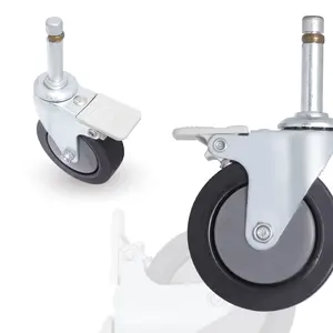 3 Inch Đồ Nội Thất Bằng Đồng Ma Sát Vòng Thân Bánh Xe Thầu Dầu Thay Thế PU Caster