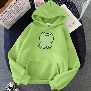 Sweat-shirt à capuche professionnel pour femmes, nouvelle qualité, motif grenouille, vêtements de dessin animé, Harajuku, manches longues, Kawaii, pour filles - Product Image 2