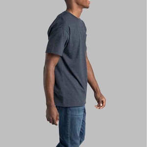Camisetas de Hombre de Primera Calidad, Tallas Grandes, Estilo Urbano, Algodón Transpirable de Secado Rápido, Cuello Redondo, Corte Holgado - Product Image 3