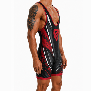 ZEE GOOD Singlet de Powerlifting Haute Performance Unisexe Professionnel Imprimé Numérique Spandex/Polyester Écologique Extensible - Product Image 2