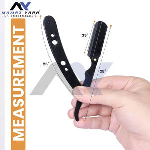 Navajas de Barbero Negras, Navajas de Filo Recto 100% Acero Inoxidable, Acabado de Calidad Superior, Estilo Seguro, Proveedor al por Mayor - Product Image 5