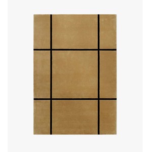 Tapis en laine de chameau Cadro, tapis moderne tufté à la main, tapis de qualité supérieure pour salon, chambre à coucher, décoration contemporaine pour la maison - Product Image 2