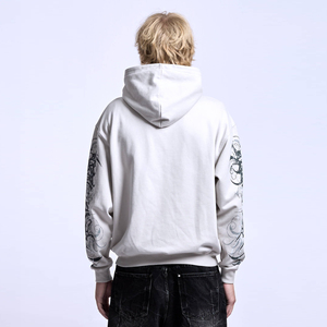 Sudaderas con capucha para hombre, bordadas, de invierno, con pedrería, con lavado ácido, desgastadas, vintage, con cremallera, oversize, estilo streetwear, venta al por mayor, suministro a granel - Product Image 3