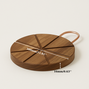 Tabla de Cortar Redonda de Madera de Acacia Premium de 30 cm, Tabla de Cortar Sólida para Cocina, Venta al por Mayor de Fábrica OEM - Product Image 1