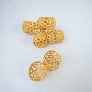 <b>Mini</b> Natural Bamboo Woven Cube <b>Storage</b> Basket with Lid Handmade Woven Home Organizer Craft - Product Image 3