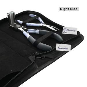 Kit d'outils professionnel pour extensions de cheveux blancs avec pince à soudure pour bandes adhésives, pince à sertir pour micro-liaisons, pinces de sectionnement pour extensions capillaires et aiguilles - Product Image 3