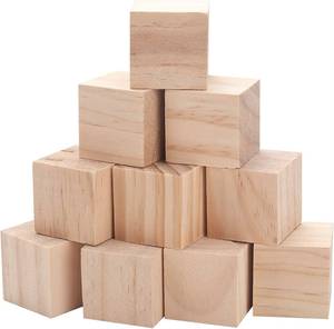 Bloques de Madera de Pino Cuadrados, Hechos a Mano, Ecológicos, Color Madera Natural, Pulidos, para Manualidades y Juguetes Infantiles por FAIZA CRAFT - Product Image 3