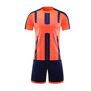 High Quality Breathable Men Jerseys <b>Soccer</b> Training Suit Navy Blue Pink Sport Team Uniform Adult Football Uniforms Shorts Set - Product Image 5