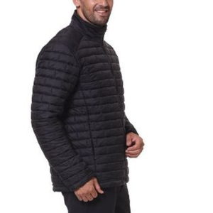 Vestes matelassées d'hiver pour hommes personnalisables, grande taille, couleur noire brillante, en nylon, chaudes, décontractées, avec logo personnalisé - Product Image 2