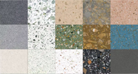 Carreaux de terrazzo Marcaron couleur 600x600mm à grosses particules, modernes, antibactériens, antidérapants, pour revêtements de sol intérieurs et murs de salle de bain