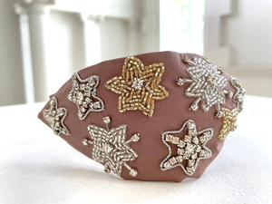 <b>Beaded</b> Embroidery Hairband Multi Stone Glass Beads <b>Headband</b> for Women Girls Indian Hair Accessories - Product Image 2