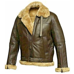 Classic Winter Real Leather Shearling <b>Fur</b> <b>Jacket</b>/Real Green Sheepskin Winter <b>Jacket</b> Latest Sheepskin <b>Fur</b> <b>Jacket</b> for Men - Product Image 1
