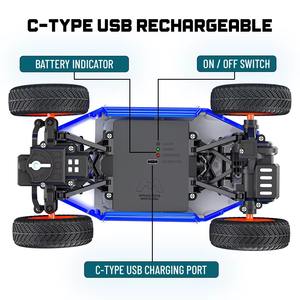 Voiture télécommandée tout-terrain Mirana High Speed ATV Rock Crawler Duster 2WD avec échappement de fumée, jouet pour enfants, rechargeable par USB type C - Product Image 3