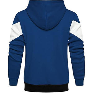 Customized Logo High-quality Pure Cotton Men's Hoodie Sportswear Super Large Hoodie Unisex zipper Hoodies with panel work - Product Image 5