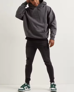 Sweat-shirt à capuche surdimensionné personnalisé en coton molletonné de qualité supérieure pour hommes - Product Image 4