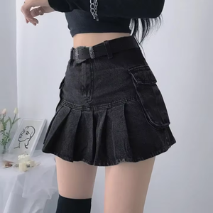 Jupe midi trapèze en cuir pour femme, personnalisée, de qualité supérieure, élégante, style boutique, fabrication OEM ODM, service d'échantillons en gros disponible - Product Image 3