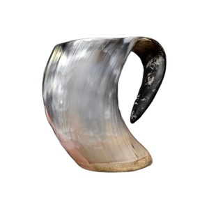 Logotipo personalizado nueva vaca cuerno de buey taza de cerveza pulido búfalo Natural taza para beber con estilo náutico Animal artesanía vidrio - Product Image 6