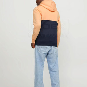 Sudadera con Capucha para Hombre, Diseño Color Block, Corte Regular, Felpa de Algodón, Estilo Casual para Otoño, con Bolsillo Frontal con Logotipo - Product Image 3