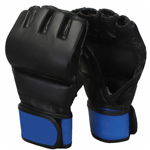 Guantes de Boxeo UFC MMA Sanda, Guantes de Piel Personalizados con Logotipo Personalizado para Entrenamiento Profesional de Sparring y Grappling - Product Image 1