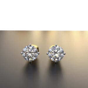 Luxury Flower <b>Stud</b> Earrings With Oval Garnet And Diamond Claw Setting 925 <b>Silver</b> Women's Wedding Jewelry - Product Image 3