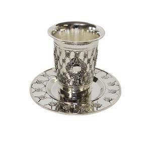 Copa Kiddush Tradicional de la Estrella de David para Pascua, Acabado de Latón Satinado, Acero Inoxidable, Copa de Vino con Tallo de 5 Pulgadas, para Regalo de Boda - Product Image 4