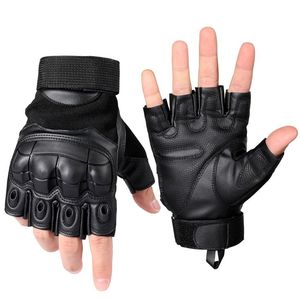 Guantes Tácticos de Cuero Antideslizantes sin Dedos para Ciclismo, con Protección Rígida en los Nudillos, Cierre de Gancho y Bucle, Unisex, para Verano y Actividades al Aire Libre - Product Image 6