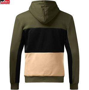 เสื้อสเวตเชิ้ตมีฮู้ดผู้ชาย INDEX ผ้าเฟรนช์เทอร์รี่ แต่งสีตัดกัน สวมใส่สบายๆ ในฤดูใบไม้ร่วง มีกระเป๋า ทรงปกติ - Product Image 3