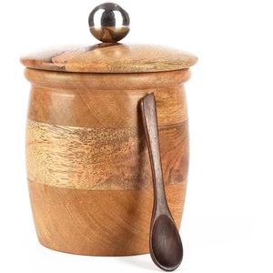 Azucarero de Madera de Alta Calidad, Azucareros de Madera Más Vendidos, Tazones de Madera Redondos Personalizados y de Estilo Moderno - Product Image 2