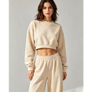 Pantalon évasé à carreaux pour femme, style streetwear hiver, en molleton coton/polyester, coupe ample, taille haute, éco-responsable, avec cordon de serrage élastique - Product Image 5