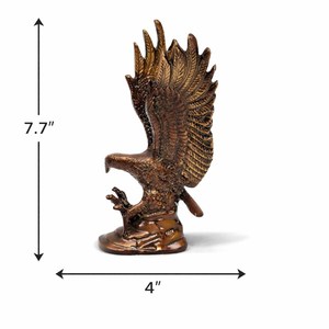 Figura de águila de latón macizo Shubham, chapada en oro pulido, color y tamaño personalizados, escultura de decoración para el hogar, fundición de metal. - Product Image 4