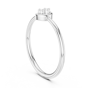 CLASSIC Round CUT LAB GROWN DIAMOND <b>RING</b> <b>SET</b> in 18KT SOLID WHITE GOLD RHODIUM PLATED ENGAGEMENT PARTY GIFT for <b>WOMEN</b> - Product Image 2