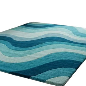 Alfombra de Lana Hecha a Mano Personalizada, Diseño de Textura Moderna, Alfombra Decorativa Moderna de Lana Hecha a Mano de Alta Calidad - Product Image 1