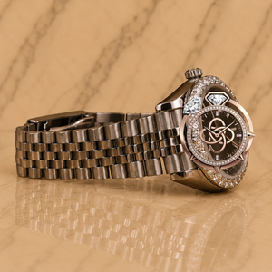 Luxury Round Dial Moissanite <b>Watch</b> Men Full <b>Diamond</b> Bracelet Wristwatch - Product Image 2