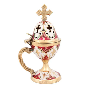 Brûleur d'encens minimaliste en laiton - Décoration religieuse écologique pour la maison, idéal pour la méditation et la prière - Product Image 3