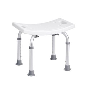 Sedia da Doccia Regolabile in Altezza con Maniglie Integrate, Sedile Portatile Antiscivolo per Vasca e Doccia - Product Image 4