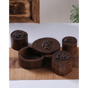 Caja de Madera de Teca Hecha a Mano para Cuentas de Oración |   Diseño Art Deco en Madera de Caoba |   Venta al por mayor - Product Image 3