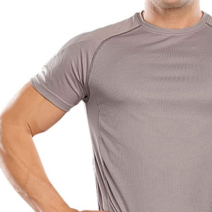 Camiseta de hombre lisa con cuello alto y cremallera, de tela suave, a la moda, muy demandada, antiencogimiento, lavada, para adultos, la más vendida. - Product Image 5