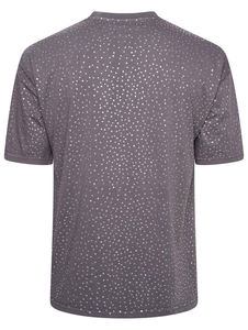 Nouveaux t-shirts tendance surdimensionnés à manches longues avec design personnalisé en strass, 100% coton, respirants et confortables pour hommes - Product Image 2