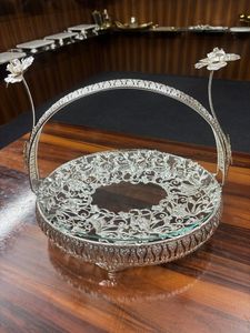 Shiny Gold Metal Eco-Friendly <b>Cake</b> <b>Stand</b> for Dessert Fruits & Dinner Table Decoration Centerpiece Indian Supplier - Product Image 4