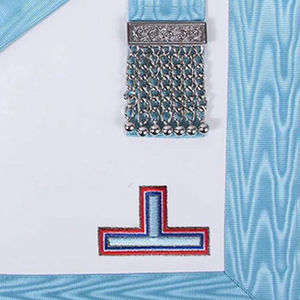 Customized Masonic Apron Embroidered Blue Lodge Regalia Classical Style Beaded Decor Fabric Badge <b>Sew</b>-On Garment Accessory - Product Image 3