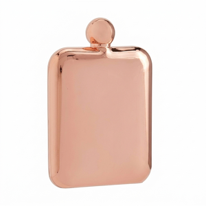 Gourde de poche en cuivre de qualité supérieure 6oz, gourde à liqueur en acier inoxydable, gourde à whisky portable, cadeau pour hommes, cadeau pour les garçons d'honneur - Product Image 1