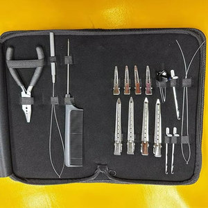 Kit Profesional de Extensiones de Cabello con Estuche de Cuero Premium, Juego Completo de Herramientas para Aplicación y Remoción de Extensiones de Cabello - Product Image 5