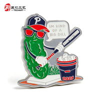 Pins de baseball personnalisés lumineux à LED, badges rotatifs en métal pour équipes sportives, souvenirs