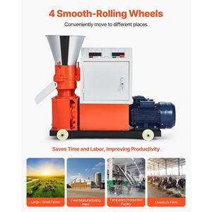 Máquina para Hacer Pellets de Alimento para Animales de 4 mm, 3KW, 240V, 3 Presiones, Granuladora de Alimento para Animales, Molino, Máquinas de Procesamiento de Alimentos - Product Image 6