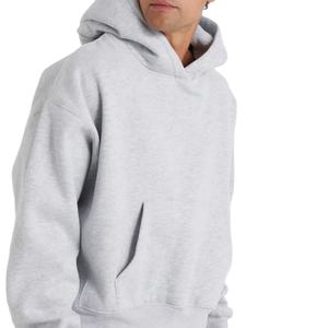 เสื้อฮู้ดดี้ผู้ชายแบบโอเวอร์ไซส์ คุณภาพสูง ตัดเย็บตามสั่ง ทรงหลวม ไหล่ตก ผ้าหนา 100% ผ้าฝ้าย - Product Image 5