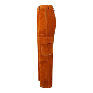 Heavy Duty Cowhide <b>Split</b> Leather Welding Pants Flame and Heat Resistance for Industrial Safety Firefighting Leg Protection - Product Image 5