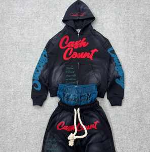 Conjunto Deportivo de Invierno Reversible, Ecológico, Casual, Lavado Ácido, Grueso, Color Sólido, con Logotipo Personalizado, Marca Privada, Alta Calidad - Product Image 2