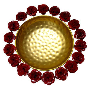 Antique Red Rose Covered <b>Tealight</b> Holder Unique Vintage Candle Holder for Home Decor Temple Entrance Table Decoration - Product Image 1