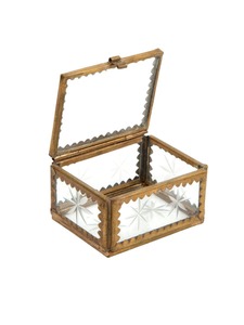 Modern Luxury Glass Jewelry Organizer <b>with</b> Strong Metal Frame for Rings Bracelets and Necklace Collection - Product Image 4